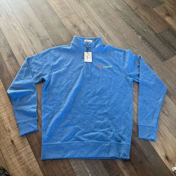 Peter Millar Sea Island Mens Crown Comfort Blue 1/4 Zip Golf Sweater
Sz S - Picture 1 of 7